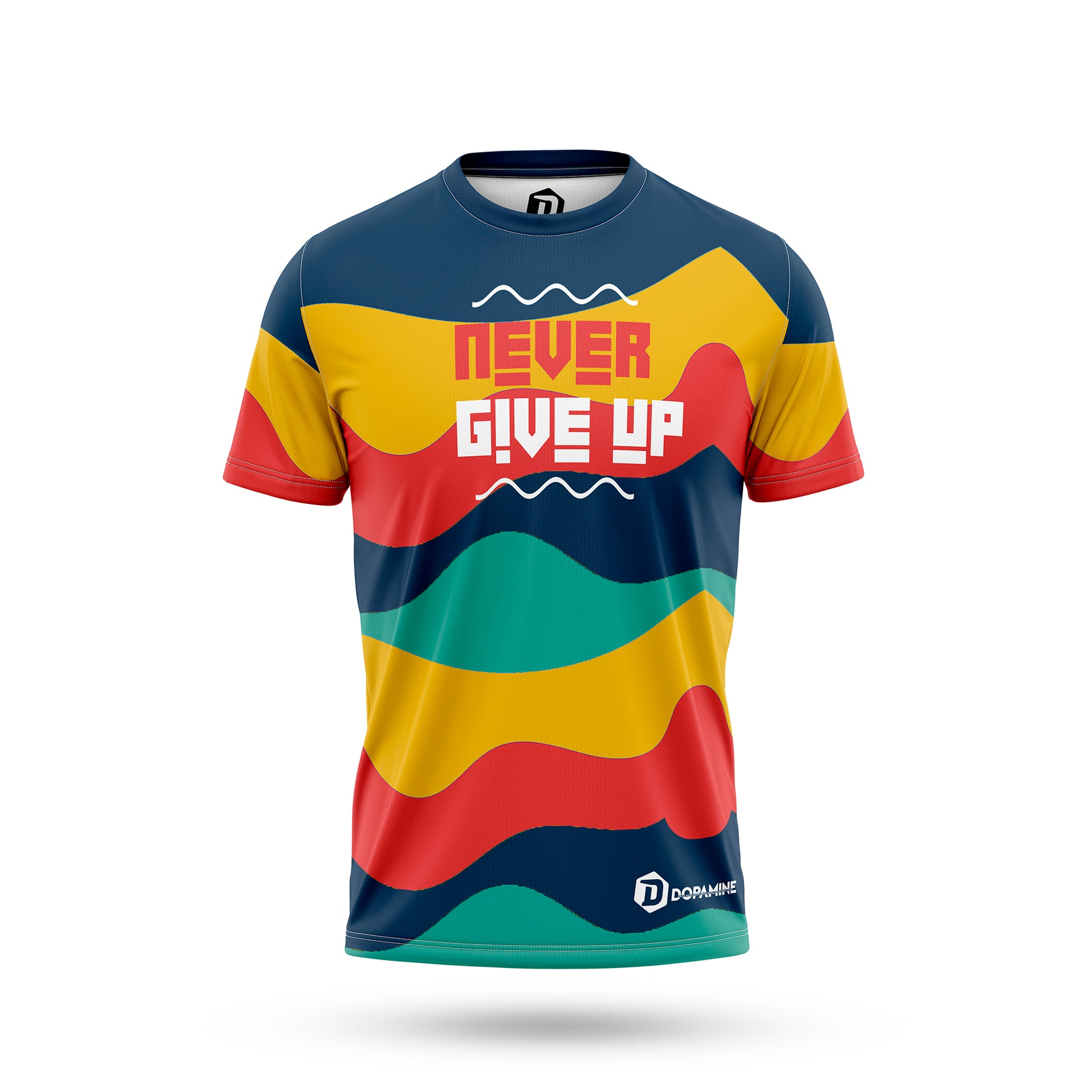 Camiseta técnica NEVER GIVE UP ™ - DOPAMINEOFICIAL